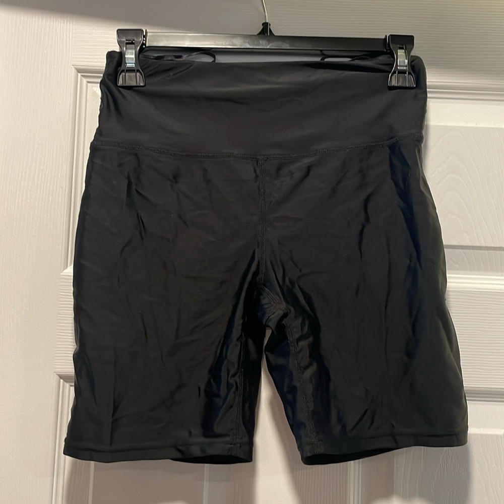 Black biker shorts.